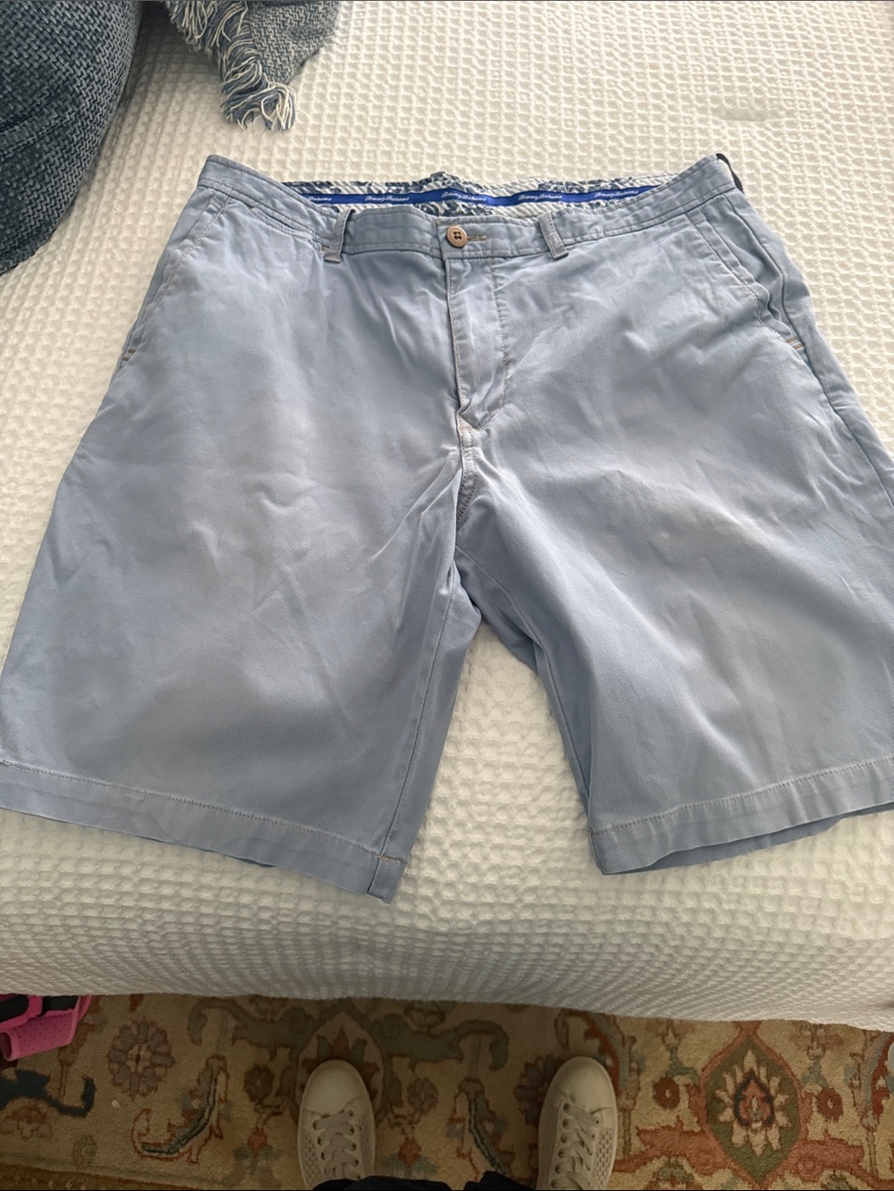 Tommy Bahama Light Blue Flat Front Shorts
